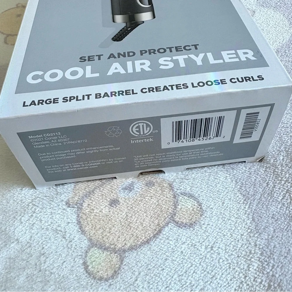 NEW InfinitiPRO Conair Cool Air Styler - Large Split Barrel Creates Loose Curls